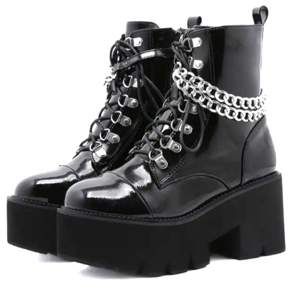 Punk Platform Boots Sz 7
